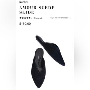 Natori suede slide